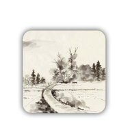Generic Cup Coaster Made By Mdf Printed Asian Chinese Ink Painting Individuality N8