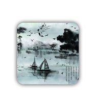 Generic Cup Coaster Made By Mdf Printed Asian Chinese Ink Painting Individuality N11
