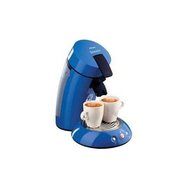 Senseo HD7810 gourmet single serve coffee maker in blue.