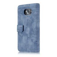 Galaxy S7 Edge Case, Aroko Wallet Case Classic for Galaxy S7 Edge Brown PU Leather Slim Stand Case Cover (Blue) N2