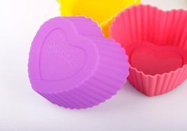 Heart Silicone DIY Cupcake Jelly Chocolate Ice Soap Muffin Mold Mould N4
