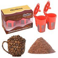 Gutens 2 Pack Reusable Carafe K-Cups Reusable coffee filter for Keurig 2.0 -K200, K300, K400, K500 Series N3