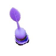 Set of 2 Tea Infuser Leaf Strainer Handle with Steel Ball Silicone Leaf Lid (Purple) N4