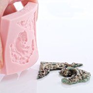 Corner Victorian Scroll Work Silicone Mold Food Safe Fondant, Chocolate, Candy, Resin, Polymer Clay, Craft, Jewelry... N3
