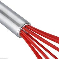 11-inch Ballon Whisk Red Kitchen Mixer Balloon Wire Egg Beater Tool Spus Handle N2
