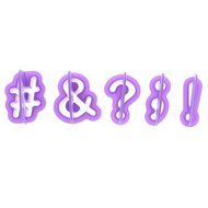 Whitelotous Number Letter Fondant Cake Decorating Set Icing Cutter Mold with Handle N2