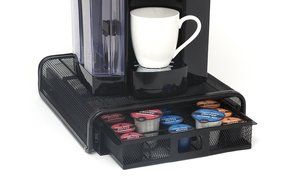 Lipper International 8690G Rolling Single Serve Coffee Pod Drawer, Gray N2