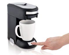 Caf&eacute; Valet Black/Silver Single Serve Coffee Brewer, Exclusively for use with Caf&eacute; Valet Coffee Packs N6