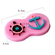 Genenic Silicone Fondant Baking Tool Mold Mould Anchor Ship Wheel Cake Decor N5