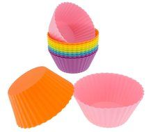 24-Pack Silicone Reusable Cupcake and Muffin Baking Cup Set, Rainbow Colors by GiftKoncepts N4