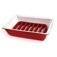 Norpro Red Nonstick Silicone Roasting Roast Turkey Chicken Pork Fish Rack Trivet N5