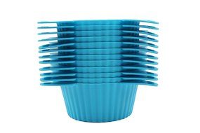 Trustworthy Buy 12-pack Reusable Silicone Frog Shape Baking Cups / Cupcake Liners - Blue N4