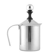Xgunion Stainless Steel Milk Frother Cappuccino Coffee Frother Double Froth Pump (400ml) N3