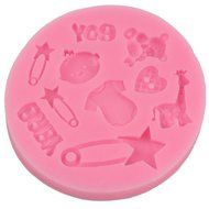 Longzang F0485 Baby Shower Fondant Mold Silicone Sugar Craft Molds, Mini