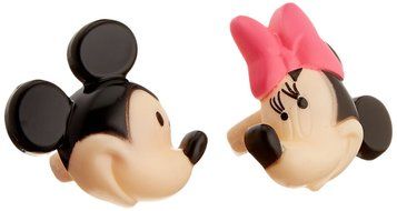 DecoPac Minnie and Mickey Mouse 24-Piece Decorative Cake Cupcake Ring Toppers, Pink/Black