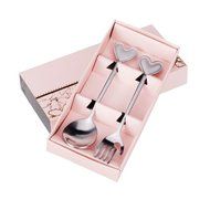 1 X Lover Heart Spoon Fork Set Wedding Favors by Generic N5