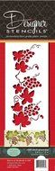 Designer Stencils C049 Small Grapevine Cake Stencil, Beige/semi-transparent N3