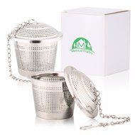 Metrical Poetry Loose Tea Infuser (Set of 2) for Loose Leaf Grain Tea Cups, Mugs, and Teapot - 304 Grade Ultra... N4