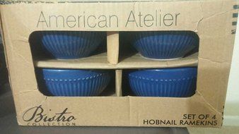 American Atelier Bistro Hobnail Ramekins, Cobalt