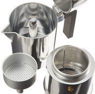 La Cupola Espresso Maker by Aldo Rossi Size: 6 cup, Handle Color: Black, Finish: Aluminum