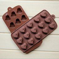 Sher 15 Hole Heart Peach Heart Shape Cake Ice Jelly Chocolate Silicone Molds
