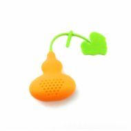 GOOTRADES Silicone Cucurbit Strainer Herbal Spice Infuser Teacup Tea Filter Diffuser (pack of 2) (Orange) N5
