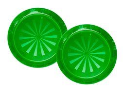 Party Essentials Hard Plastic 12-Inch Round Serving Trays, Purple, 2Pk N4