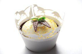 Kuke 24 pcs Jurassic Park Escaping Dinosaurs Laser Cut Cupcake Wrappers Cupcake Liners Muffin Container for Baby... N3