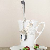 Dahlonega Stainless Steel Spoon Bending Hanging Cup Stainless Steel Coffee Spoon Bent Suspension Jam Spoon N2
