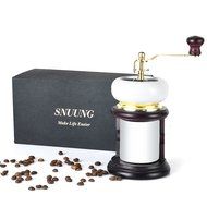 SNUUNG Manual Coffee Grinder Portable Hand Crank Mill Adjustable Ceramic Burr N10