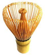 HARU MATCHA - MADE IN JAPAN - Traditional Handcarved Golden Bamboo Matcha Whisk (100 Prongs) N2