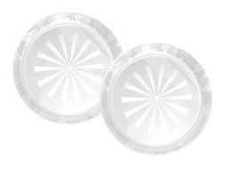 Party Essentials Hard Plastic 12-Inch Round Serving Trays, Purple, 2Pk N8