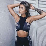 PHOTNO Women Yoga Set Running Bra + Pants Gym Fitness Clothes Tights Sport Wear N7