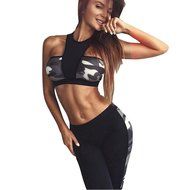 PHOTNO Women Yoga Set Running Bra + Pants Gym Fitness Clothes Tights Sport Wear N10