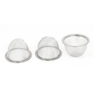 uxcell&reg; Metal Mesh Basket Tea Leaves Strainer Teapot Filter 76mm Dia 3pcs