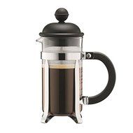 Bodum Caffettiera - French Press Cafetiere - Heat Resistant Borosilicate Glass with Black Handle and Lid - 3 Cups...