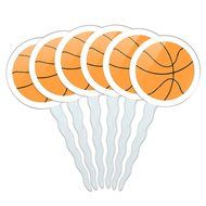 Set of 6 Cupcake Picks Toppers Decoration Sports and Hobbies - Bowling Ball N53
