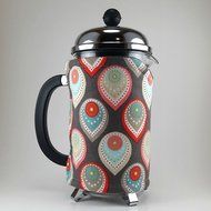 French Press Cozy, 8 cup, Peacock Decor, Insulated Cosy Cover N4