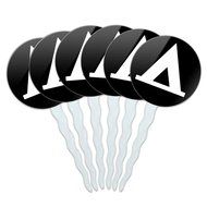 Set of 6 Cupcake Picks Toppers Decoration Sports and Hobbies - Bowling Ball N56