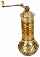 Brass Coffee Mill (Round) 'Turkish Coffee Grinder' [Decorative Only]