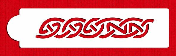 Designer Stencils C359 Celtic Border Cake Stencils, Beige/semi-transparent N2