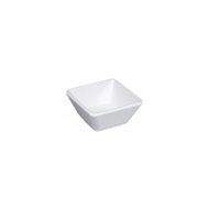 Gessner 0624 WHITE Melamine 3 Oz. Flared Square Dish - Dozen