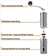 Manual Coffee Grinder with Ceramic Burr by Cozyna, Coffee Bean Grinder, Stainless Steel - Aeropress Compatible... N9