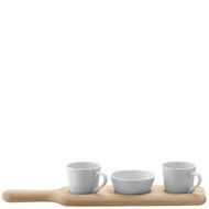 LSA International Duo Espresso Set &amp; Oak Paddle, 14.2&quot;