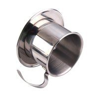 Hanperal Coffee Maker Pot，Silver Stainless Steel Vietnamese Drip Coffee Filter Maker Single Cup Strainer