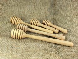Honey Dipper Wooden Honey Spoon Drizzler Stick Engraved Wood Mini Personalized Honey Stirrer (C) N2