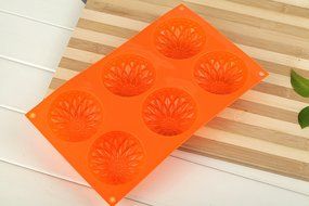 Home Value 2-Piece Silicone Chrysanthemum Shape, Muffin, Brownie, Cornbread, Cheesecake, Panna Cotta, Pudding,... N4