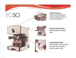 Capresso EC50 Stainless Steel Pump Espresso and Cappuccino Machine N3