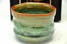 Japanese Mino Yaki ware Matcha Bowl Green Tea 11 / 11 / 8cm (4.3 / 4.3 / 3.1inch)[7318] N5