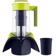 Takeya 2 Qt. Flash Chill Tea Maker Set of 1 water pitcher, Green, 3.7"x6.2"x12.4" N2
